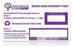 2nd Gen QuantaDose® Reusable UVC Light Test Card with UV Intensity Strip Sensiti