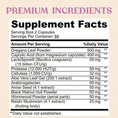 Candida Support Latero Raw Probiotics Supplement for Women & Men – 60 Ct.