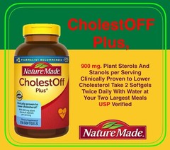 210 Softgels ,CholestOff, Nature Made, PLUS 900mg, Naturally Lower Cholesterol