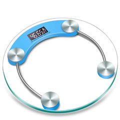 LCD Digital Bathroom Scale Round 180kg/400lb 0.1kg Precision Body Weight