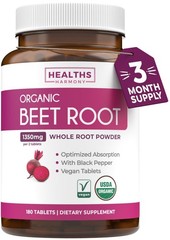 Organic Beet Root Tablets Extra Strength Black Pepper Heart Nitric Oxide