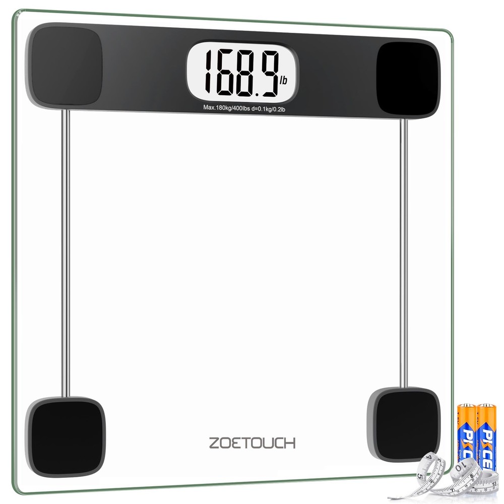 ZOETOUCH Bathroom Scale Digital 400lb LCD Accurate Weighing Machine