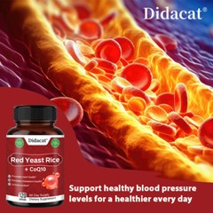 Red Yeast Rice+CoQ10 Capsules Support heart and balance cardiovascular health