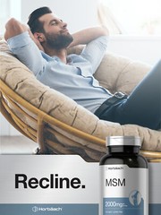 MSM Supplement Capsules | 2000mg | 250 Count | Non-GMO | by Horbaach
