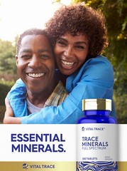 Trace Minerals | 200 Tablets | Non-GMO & Gluten Free | by Vital Trace