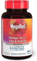MegaRed Advanced Absorption Omega 3 Fish Oil 500mg 80 Softgels