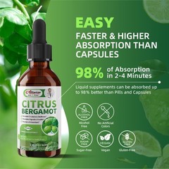 Citrus Bergamot 8-in-1 Liquid Drops – Heart, Cholesterol & Digestive Support 2oz