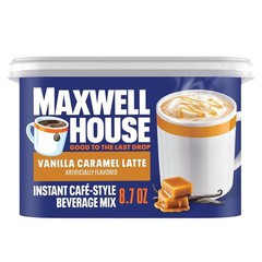 Delicious Vanilla Caramel Instant Coffee Mix – 8.7 oz Canister, Makes 5 Servings