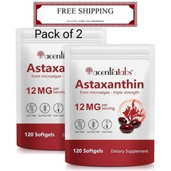 ZUZOKKAHA Astaxanthin Supplements 12mg – 120 Softgels | Premium Natural Antio…