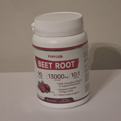 YOBECON Beet Root 13000mg 10:1 Extract + Black Pepper, 90 Capsules BEST BY 09/28
