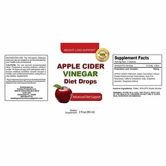 Ultimate Apple Cider Vinegar Diet Drops Weight Loss Burn Fat Free Ship