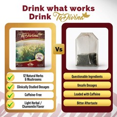 TeDivina, PlantBased Cleansing Formula, CaffeineFree Wellness Drink with 12 B…