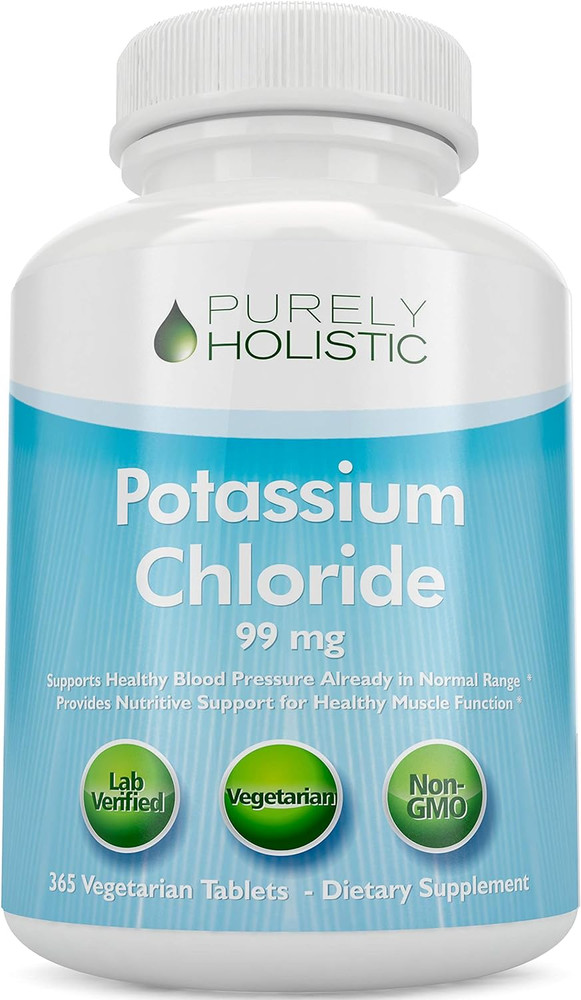 Potassium Chloride 365 Tablets 1 Year Supply – Potassium Supplement 99Mg Tabl…