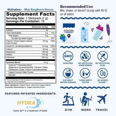 Hydration Electrolyte Powder Packets Blend w/ Magnesium & Organic Coconut Water