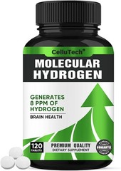 H2 Molecular Hydrogen Water Tablets with Magnesium 120 Tablets Fast-Dissolving