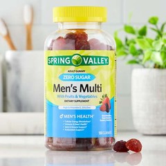 Spring Valley Zero Sugar Men’s Multi Gummy, 150 Count,Adult