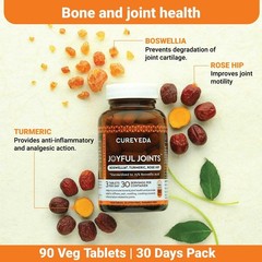 3 Pack C.ureveda Joyful Joint Support 60 Tablets