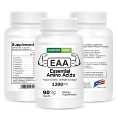 Essential Amino Acids (EAA), High Potency Muscle Growth Supplement Capsules