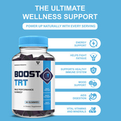 Boost TRT Gummies, Boost TRT Advanced Formula Support (1 Month Supply)