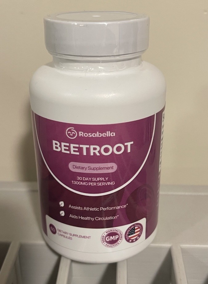 Rosabella Beetroot Dietary Supplement 1300MG Per Serving 180 Day Supply
