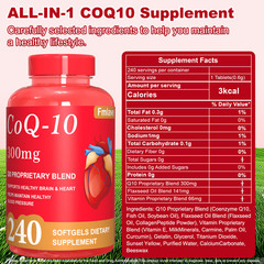 2x CoQ-10 300mg 480 Softgels Coq10 Co Q10 Coenzyme Heart Support NON GMO US Ship