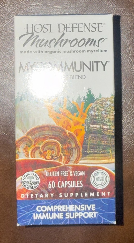 Host Defense Mushrooms My Community 60 Capsules EXP 07/27+ NEW & SEALED
