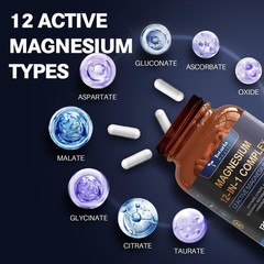 Totaria Magnesium Complex 700mg | 12 Forms for Relaxation & Heart – 120 Vegan Ca
