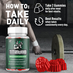 (2 Pack) Titanwood Male Gummys Advanced Male Support Supplement 120 Gummies
