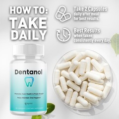 (2 Pack) Dentanol Oral Probiotic Support for Healthy Teeth & Gums 120 Capsules