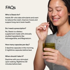 Stasis Nighttime Stimulant Support Supplement For Adults Magnesium Bisglycinate