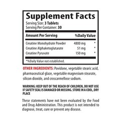 Muscle gain supplements – CREATINE TRI-PHASE – creatine vegan pyruvate 1B 90 Tab
