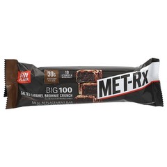 Big 100, Meal Replacement Bar, Salted Caramel Brownie Crunch , 9 Bars, 3.52 oz