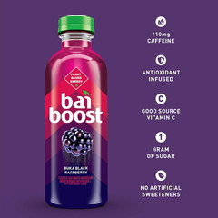 Boost Buka Black Raspberry, Antioxidant Infused Beverage, 18 Fl Oz Bottle (Pack