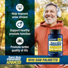 Super Beta Prostate Advanced with Saw Palmetto 120 Capsules Free Shipping