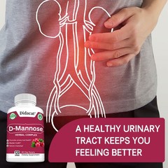 D-Mannose with Cranberry Caps-For Bladder and Urinary Tract Health- 120 Capsules