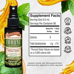 Barlean’s Olive Leaf Complex Throat Spray, 1.5 Ounce (Pack of 1), Default
