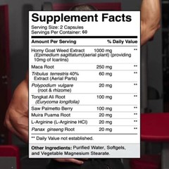 Men’s Energy Supplement -Build Muscle and Endurance 30 To 120 Capsules
