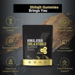 Shilajit 300 Gummies, Shilajit Micronutrient Supplement, Himalayan Premium moder