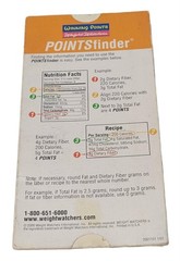 Weight Watchers / WW 2000 – 2001 Winning Points Finder Slide Slider Calculator