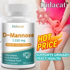 D-Mannose 1550mg 120 Capsules UTI Relief Urinary Tract Health Natural USA