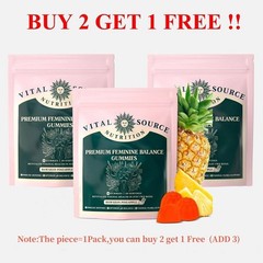 Vital Source Feminine Balance Gummies Hawaiian Pineapple Buy 2 Get 1 Free(ADD 3+