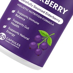 Elvera Elderberry Gut Support Complex – Organic Black Elderberry Soft Capsules
