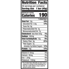 Nature Valley Protein Chewy Bars Peanut Butter Dark Chocolate 30 Pk. Gluten Free