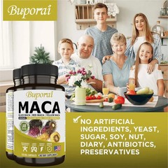 Maca Root 240pcs,Support Reproductive Health, Enhance Stamina, Reduce Stress