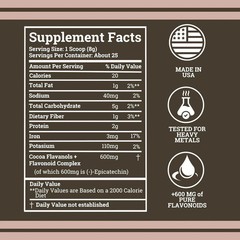 Black Forest High Flavanol Cocoa Powder Flavonoids Supplement 1200 mg
