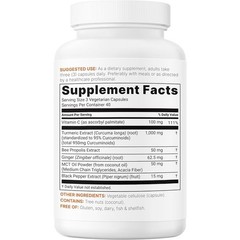 Ingredients Micro Turmeric Curcumin Supplement 1,000mg, 120 Veggie Capsules