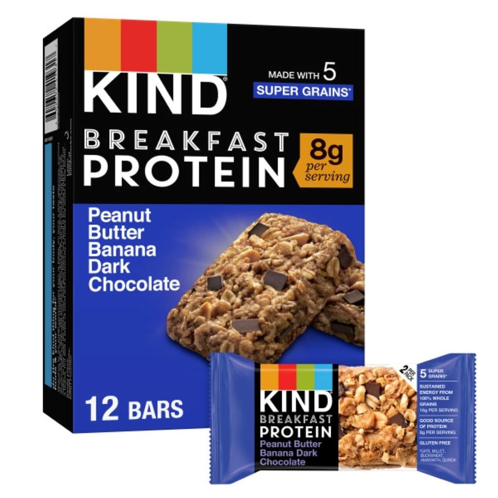 KIND Breakfast, Healthy Snack Bar, Peanut Butter Banana Dark Chocolate, Glute…