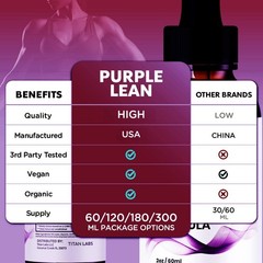 (5 Pack) Purple Lean Drop Advanced Health & Fitness Formula PurpleLean 150 Servs
