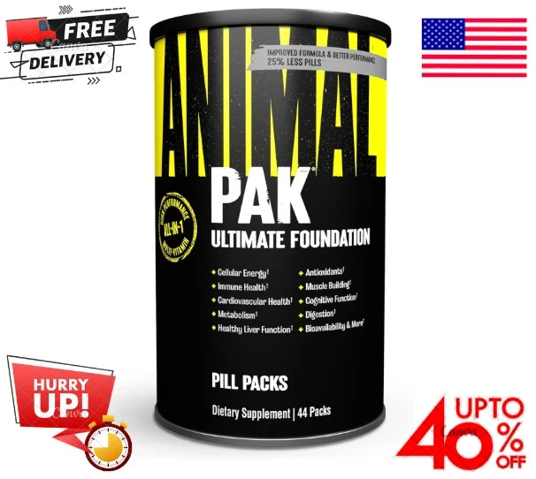 Animal Pak – Convenient Multivitamin for Men & Women Daily All-in-One 44 Count
