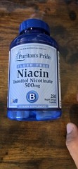 Puritan’s Pride Flush Free Niacin 500mg Vitamin Capsule – 250 Count, Exp 08/28